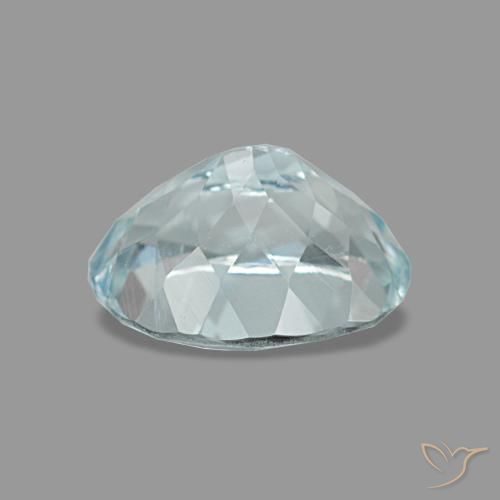 1.24克拉天然绿松石海蓝宝石，椭圆形切割，7.9×6毫米，VVS