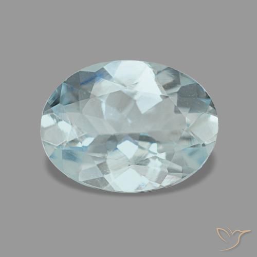 0.95克拉天然绿松石海蓝宝石，椭圆形切割，7.9×5.9毫米，VVS