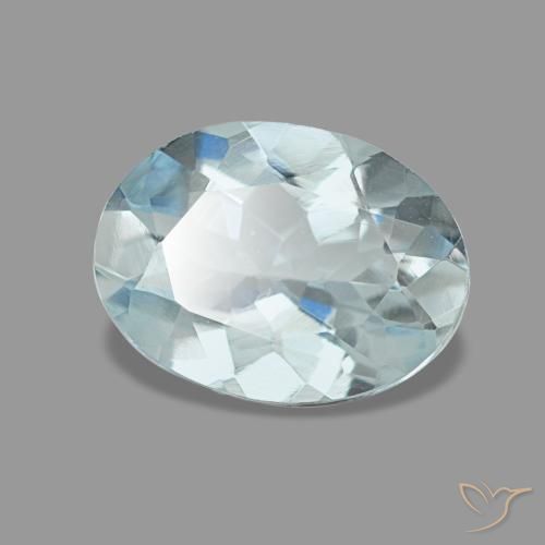0.95克拉天然绿松石海蓝宝石，椭圆形切割，7.9×5.9毫米，VVS