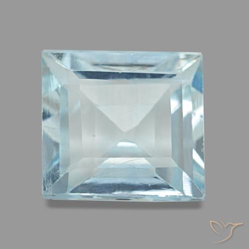 2.27克拉天然海蓝宝石，方形，8.1×8毫米，VVS