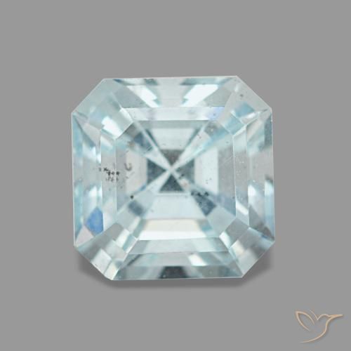 1.06ct 天然 浅水蓝色 海蓝宝石, 八角形 / 祖母绿切工, VS, Photo A