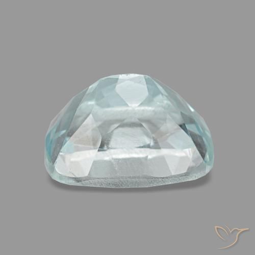 1.18克拉天然海蓝宝石，垫形剪裁，6.9×5毫米，VS