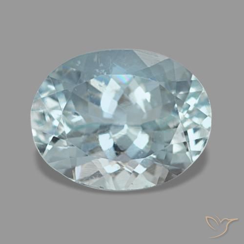 2.40ct 天然 浅水蓝色 海蓝宝石, 椭圆形, VS, Photo A