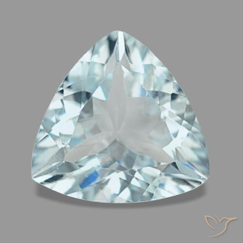 1.74ct 天然 浅蓝色 海蓝宝石, 三角形, VS, Photo A