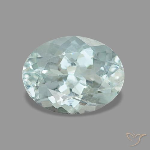 1.17ct 天然 浅蓝色 海蓝宝石, 椭圆形, VS, Photo A