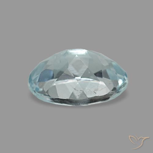 0.65克拉天然绿松石海蓝宝石，椭圆形切割，6.8×4.9毫米，VVS-VS