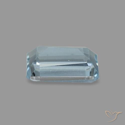 0.54克拉天然绿松石海蓝宝石，祖母绿式切割，6.1×4.1毫米，VVS-VS