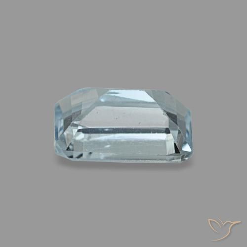 0.52克拉天然绿松石海蓝宝石，祖母绿式切割，5.9×3.9毫米，VS
