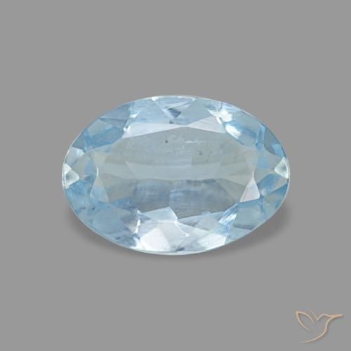 0.62ct 天然 浅蓝色 海蓝宝石, 椭圆形, VVS-VS, Photo A