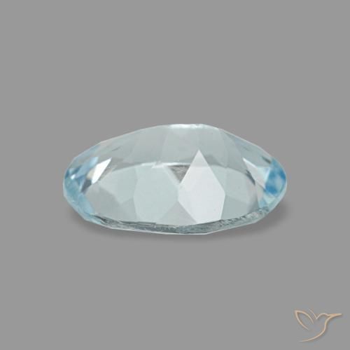 0.55克拉天然海蓝宝石，椭圆形切割，6.8×4.9毫米，VVS