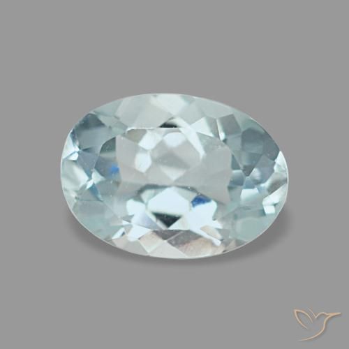 0.61克拉天然海蓝宝石，椭圆形切割，6.8×4.9毫米，VVS