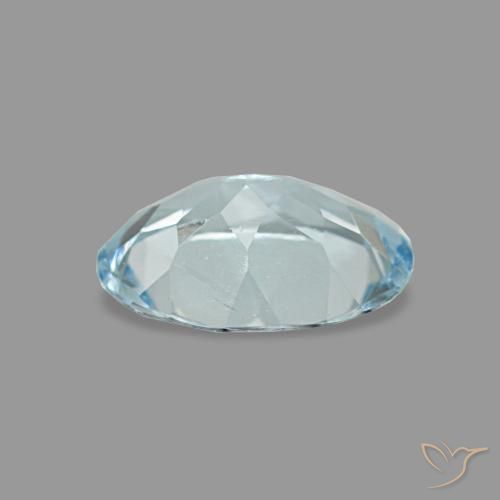 0.60克拉天然海蓝宝石，椭圆形切割，7.1×5.1毫米，VVS