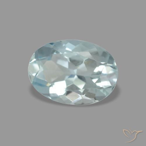 0.69克拉天然海蓝宝石，椭圆形切割，6.9×5毫米，VVS