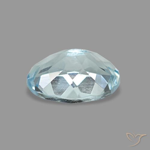 0.69克拉天然海蓝宝石，椭圆形切割，6.9×5毫米，VVS