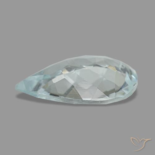 1.74克拉天然海蓝宝石，梨形，11.6×7.9毫米，VS