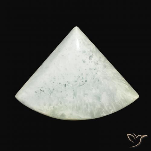 42.33ct 天然 浅灰白色 文石, 胖三角形, 不透明