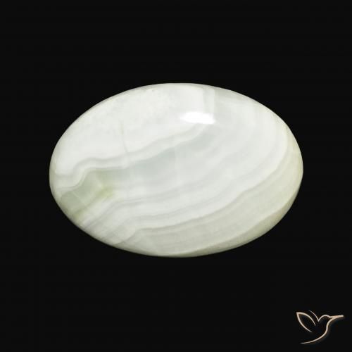 23.44ct 天然 淡黄绿色 文石, 椭圆形, 不透明