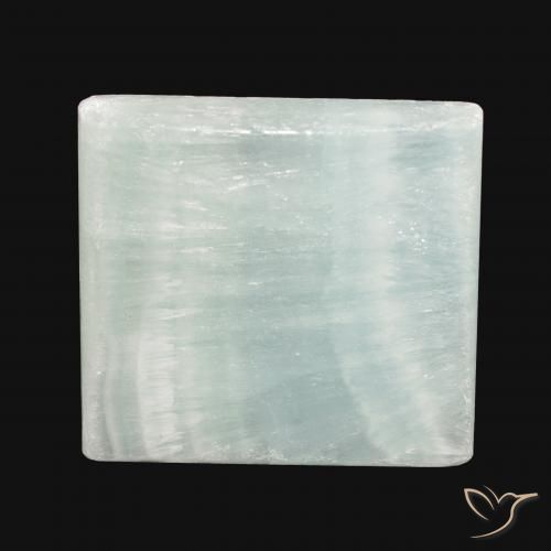 33.26ct 天然 绿白色 文石, 正方形, 不透明