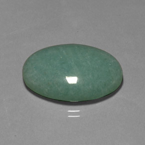 28.80克拉天然绿色东陵石，椭圆形切割，28.8×20.3毫米，不透明