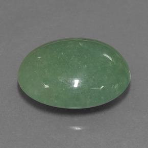 24.45克拉天然绿色东陵石，椭圆形切割，22×18.6毫米，半透明