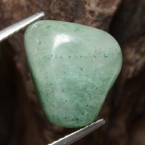 16.88克拉天然绿色东陵石，异形，15×11.9毫米，半透明