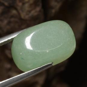 10.91克拉天然绿色东陵石，异形，13.8×8.7毫米，半透明