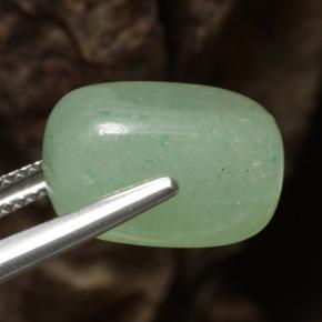10.91克拉天然绿色东陵石，异形，13.8×8.7毫米，半透明