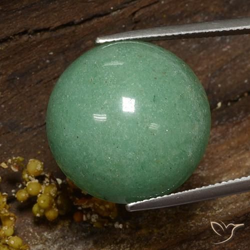 24.56ct 天然 中绿色 砂金石, 圆形的, 不透明
