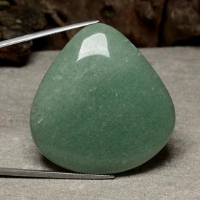 104.24克拉天然绿色东陵石，梨形，43.9×42.4毫米，半透明