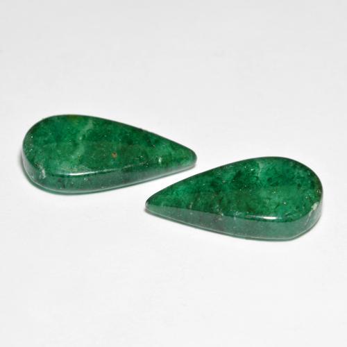 10.30天然绿色东陵石，梨形，17.5×10.2毫米，半透明