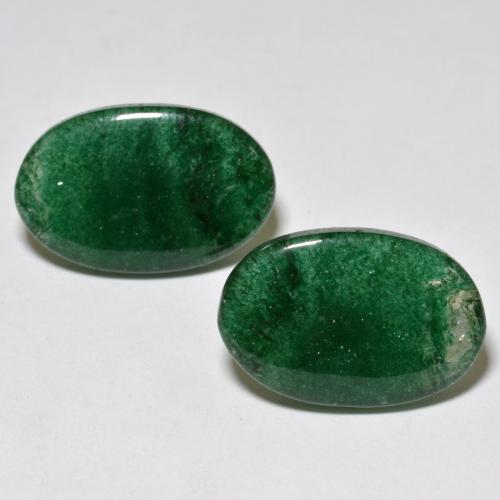 17.47天然绿色东陵石，椭圆形切割，19.1×12.4毫米，半透明