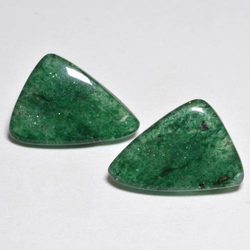 9.23天然绿色东陵石，异形，16×11.1毫米，半透明