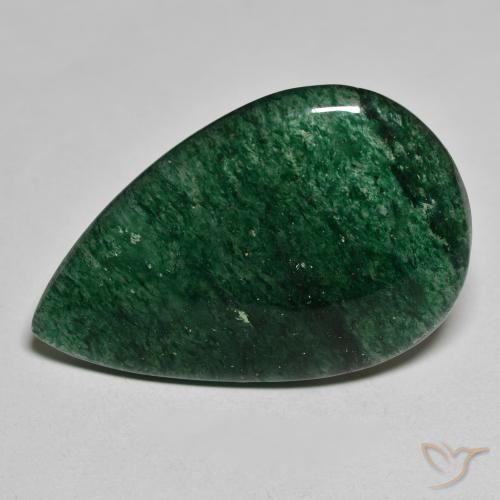 24.65ct 天然 绿色 砂金石, 梨形, 半透明