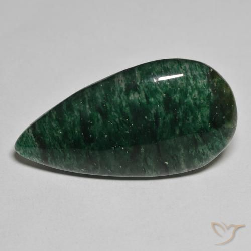 24.26ct 天然 绿色 砂金石, 梨形, 半透明