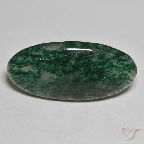 14.06ct 天然 森林绿 砂金石, 椭圆形, 半透明