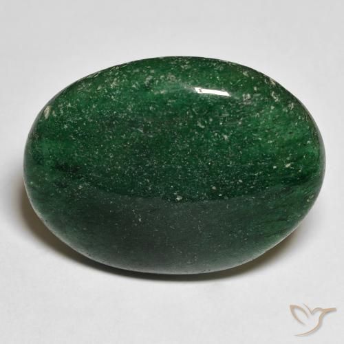 22.76ct 天然 中绿色 砂金石, 椭圆形, 半透明