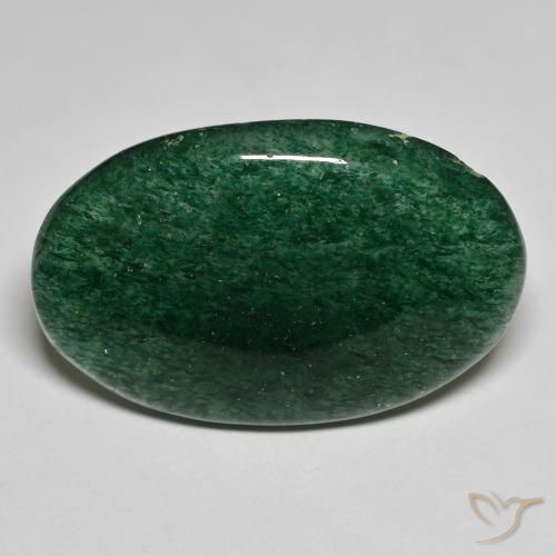 23.62ct 天然 森林绿 砂金石, 椭圆形, 半透明