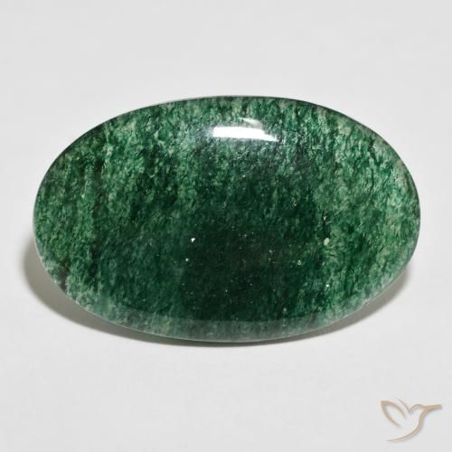 32.45ct 天然 暗绿色 砂金石, 椭圆形, 半透明