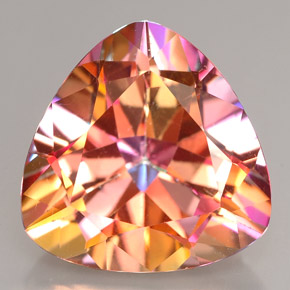 11.98克拉天然多色托帕石，三角形，14.1×14毫米，VVS