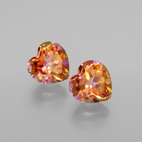 克拉天然硝酸黄玉，心形，VVS-VS