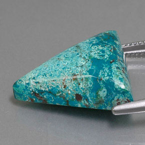 14.55克拉天然蓝铜矿，胖三角形，不透明