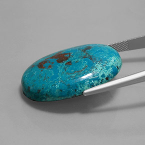 43.19克拉天然蓝铜矿，椭圆形切割，不透明