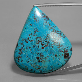 36.64克拉天然蓝铜矿，梨形，不透明