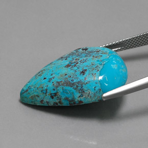 17.80克拉天然蓝铜矿，梨形，不透明
