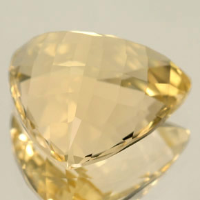 5.34克拉天然黄色绿柱石，三角形，12.6×12.3毫米，VVS