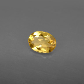 0.95克拉天然黄色绿柱石，椭圆形切割，7.7×5.8毫米，VVS-VS