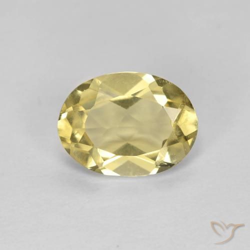 1.12ct 天然 芥末黄 绿柱石, 椭圆形, VVS-VS