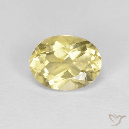 1.27ct 天然 淡黄色 绿柱石, 椭圆形, VVS-VS