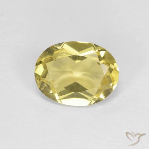1.21ct 天然 淡黄色 绿柱石, 椭圆形, VVS-VS