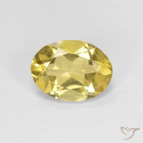 1.21ct 天然 中浅黄色 绿柱石, 椭圆形, VVS-VS
